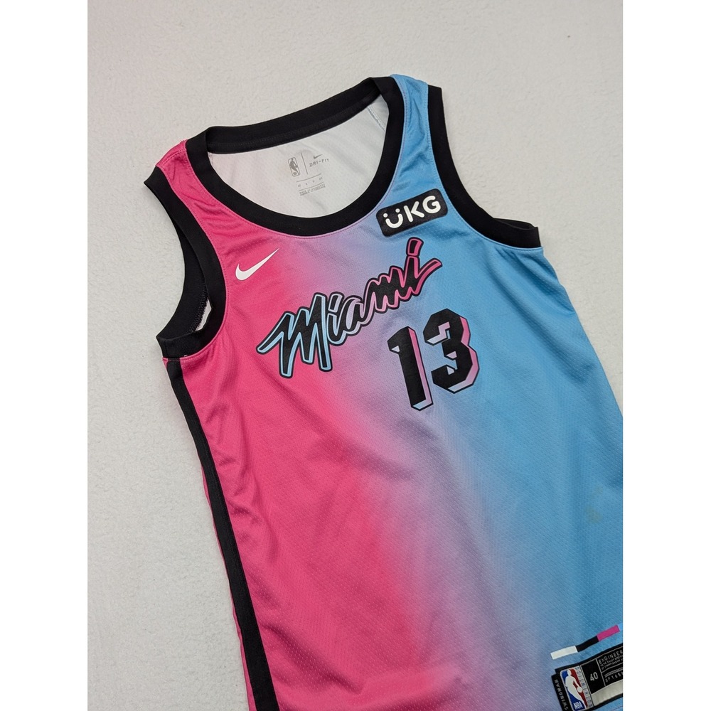 NBA Nike Miami Heat Bam Adebayo 13 Vice City Edition Jersey Mens Small 40